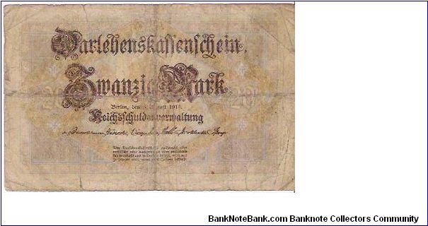 Banknote from Germany year 1914