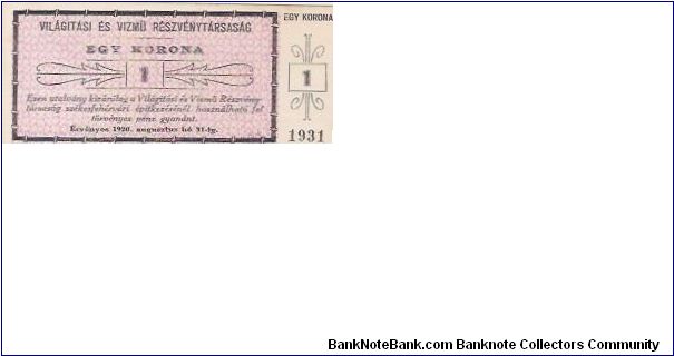 1 KORONA

No 1931 Banknote