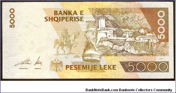 Banknote from Albania year 2001