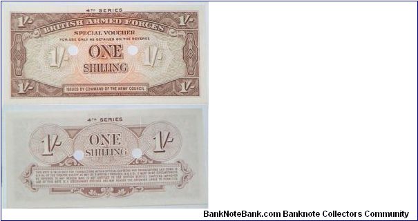 1 Shilling. British Armed Forces. 4th Series. Banknote