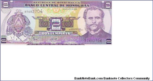 2 LEMPIRAS

R 7682704

NEW 2006 ISSUE Banknote