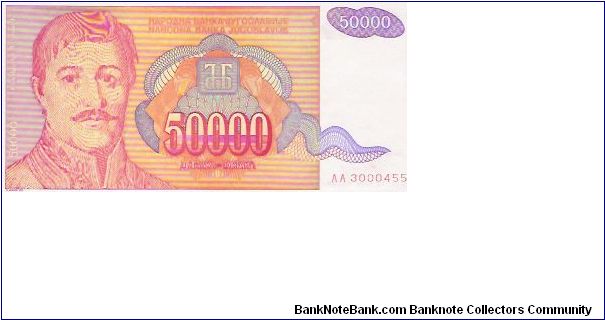 50,000 DINARA

AA 3000455

P # 142 A Banknote