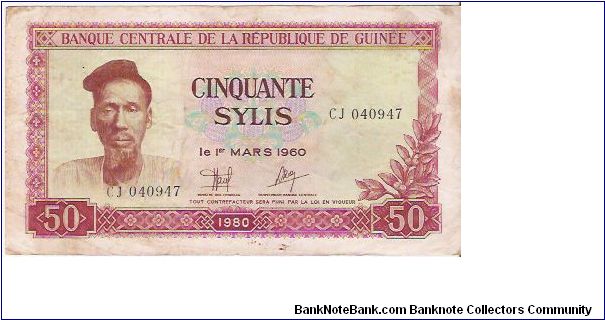 50 SYLIS

CJ 040947

P # 25 A Banknote