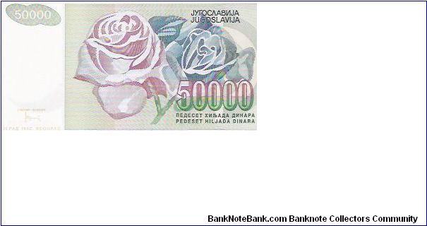 Banknote from Yugoslavia year 1992