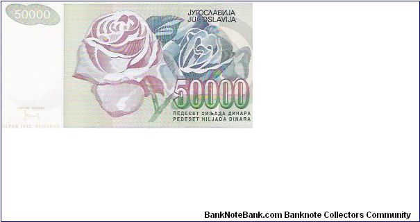 Banknote from Yugoslavia year 1992