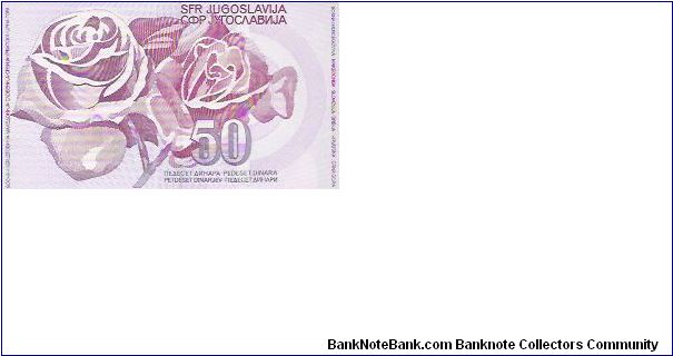 Banknote from Yugoslavia year 1990