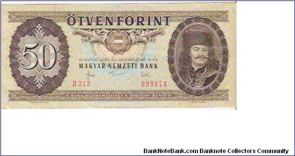 50 FORINT

D 213  099876

10.11.1983

P # 170 F Banknote