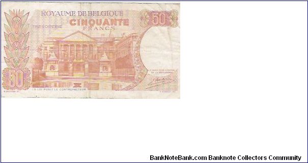 Banknote from Belgium year 1966