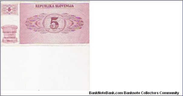 Banknote from Slovenia year 1990