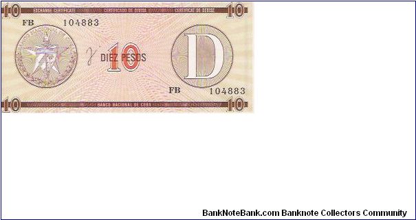 10 PESOS

FB  104883

P # FX 30 Banknote