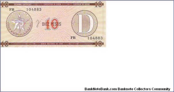 10 PESOS

FB  104883

P # FX 30 Banknote