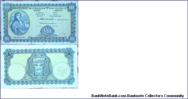 10 Pounds. Lady Lavery. Banknote