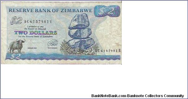 2 DOLLARS

AC 6157981 E

P # 1 C Banknote