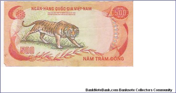 Banknote from Vietnam year 1972