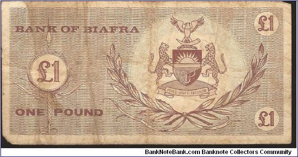 Banknote from Biafra year 1967