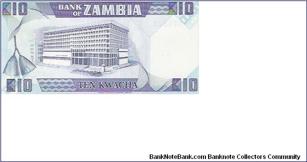 Banknote from Zambia year 1986