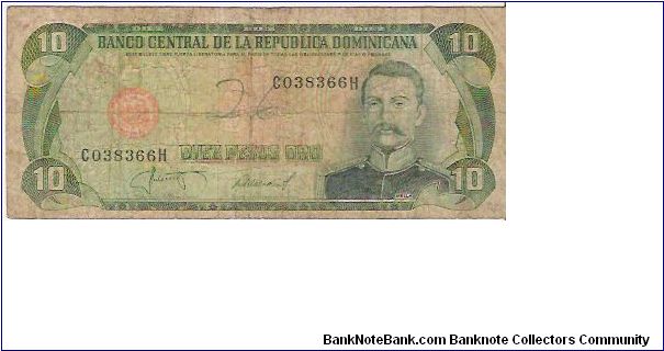 10 PESOS ORO

C 038366 H

P # 119 A Banknote