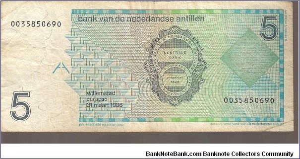 Banknote from Netherlands Antilles year 1986