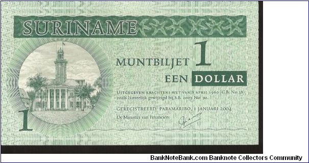 Banknote from Suriname year 2004