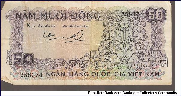 Vietnam - South

P17
50 Dong Banknote