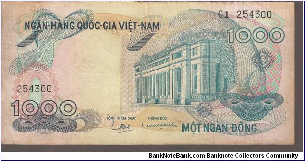 Vietnam - South

P29
1000 Dong Banknote