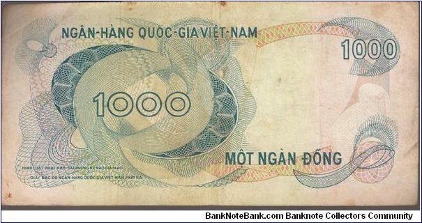Banknote from Vietnam year 1970