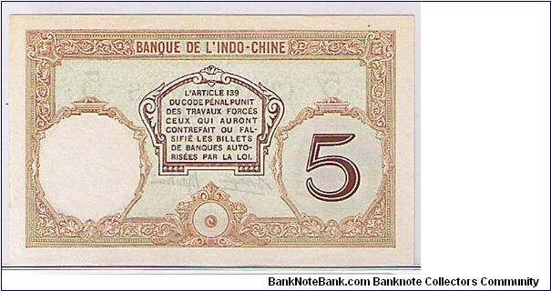 Banknote from French Polynesia year 1926