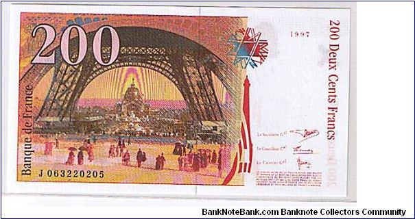 Banknote from France year 1997