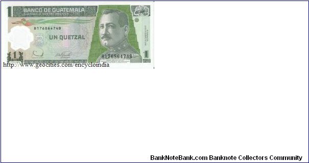 Front General J M Orellana, President 1921-1926, Banknote