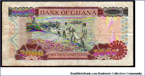 Banknote from Ghana year 2000