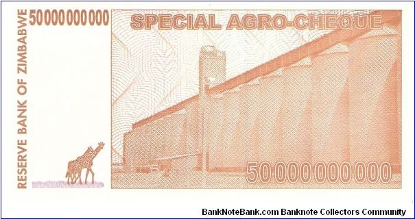 Banknote from Zimbabwe year 2008