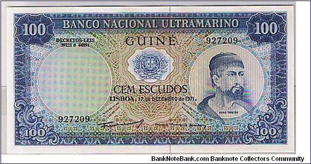 PORTUGAL GUINE
100 ESCUDOS Banknote