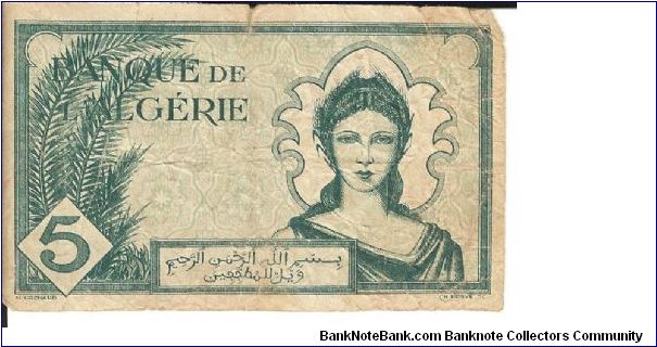 Banknote from Algeria year 1942