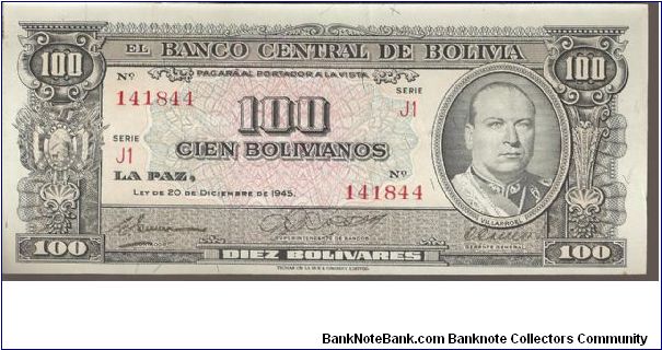 100 Bolivianos Banknote