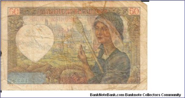 Banknote from France year 1941