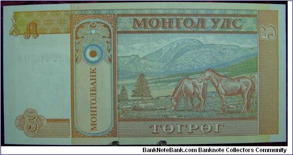 Banknote from Mongolia year 2002