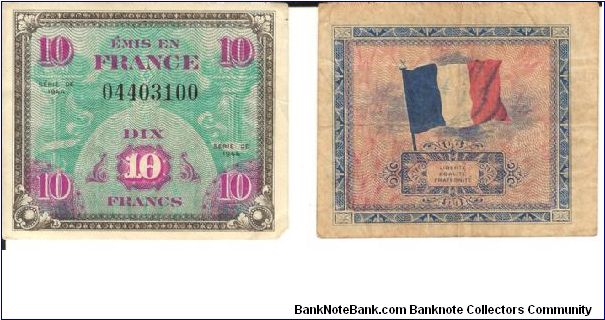 P116
10 Francs
Military Currency Banknote