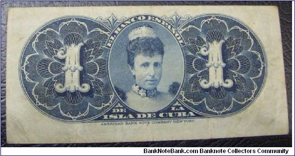 Banknote from Cuba year 1896