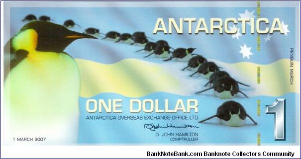 Antarctica 1 Dollar Certificate Banknote