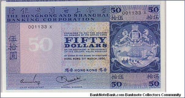 HSBC $50 Banknote