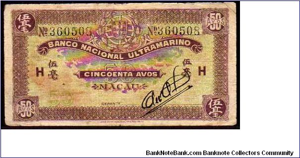 50 Avos__
Pk 21__

WWII__
Japanese
Admimistration (JIM)
 Banknote