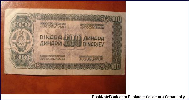 Banknote from Yugoslavia year 1944