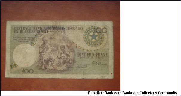 Banknote from Belgium year 1955
