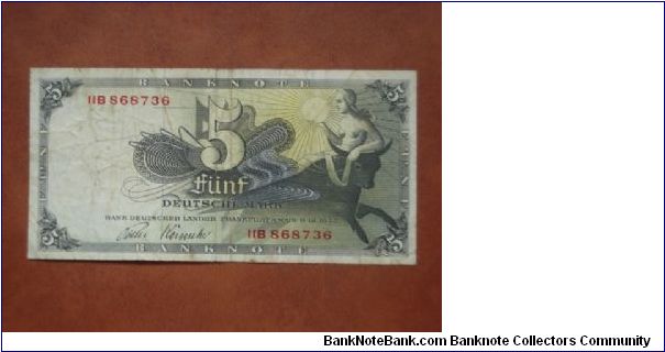 5 mark Bank Deutscher Lander 1948 Banknote