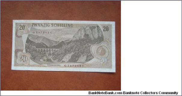 Banknote from Austria year 1967