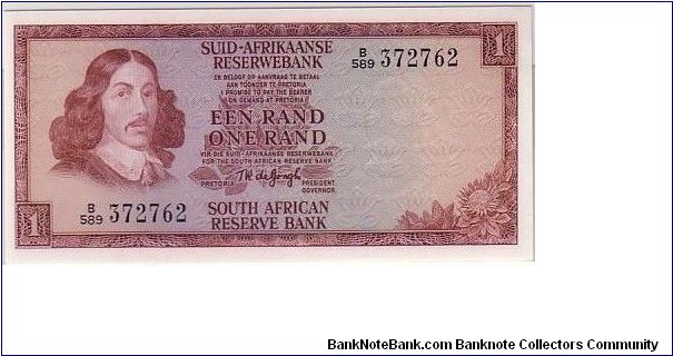 SOUTH AFRICA 1 RANK Banknote