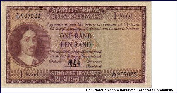 SOUTH AFRICA 1 RANK Banknote