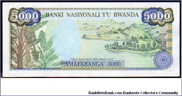 Banknote from Rwanda year 1988