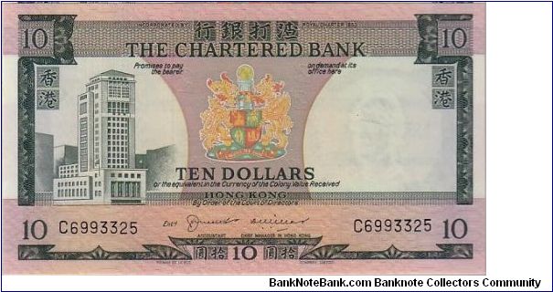CHARTERED BANK $10
 -ND- Banknote