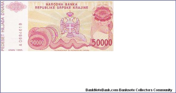 50,000 DINARA

A0684618

P # R 21 A Banknote